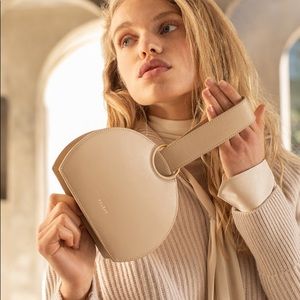 Polene Numero Six Monochrome Sand Minimalist Leather Luxury Handbag
